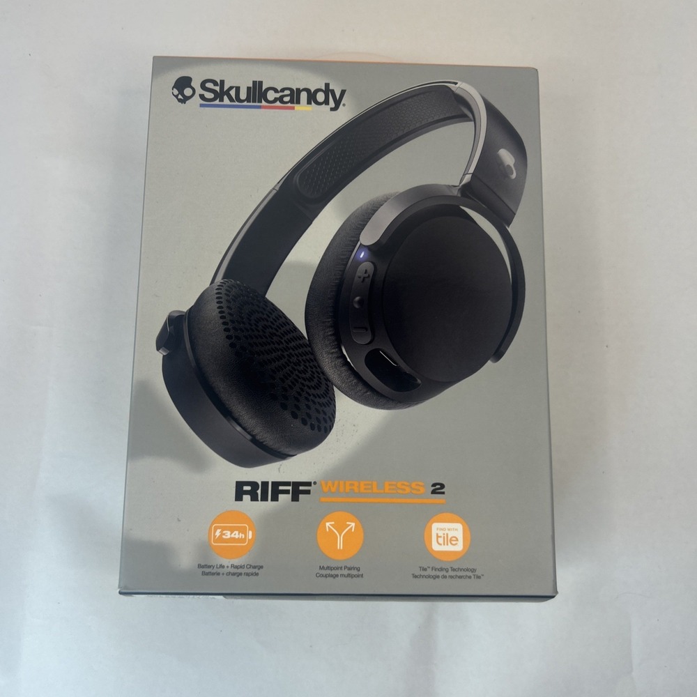 Skullcandy Riff 2 Wireless Bluetooth Headphones True Black